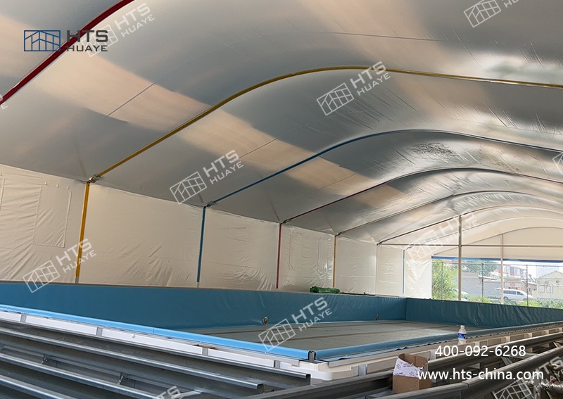 抖圈为du而生构筑科技:为高校打造专属桃子型游泳池篷房 抖圈为du而生构筑科技:为高校打造专属桃子型游泳池篷房
