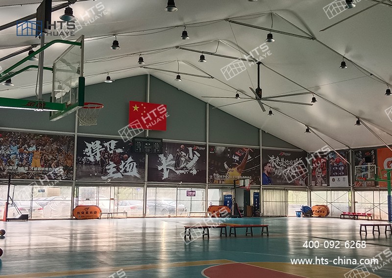 室表篮球场篷房为企业、校园、社区等场景急剧落地运动设施提供了全新可能
