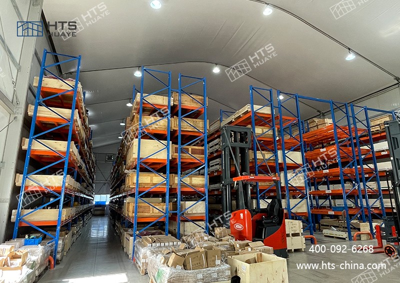 仓储篷房满足客户立体仓库要求，，，，，，，，并且抗风11级